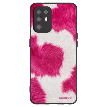 Picasee Μαύρη θήκη σιλικόνης για OPPO A94 5G - Pink Moo