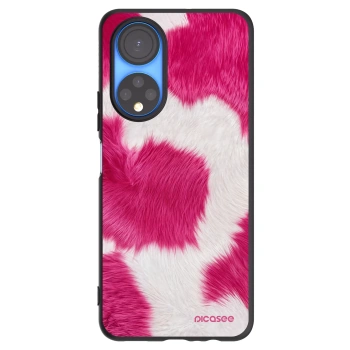 Picasee Μαύρη θήκη σιλικόνης για Honor X7 - Pink Moo