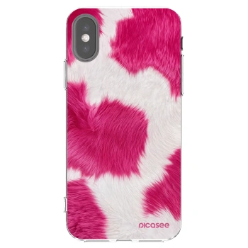 Picasee διαφανής θήκη σιλικόνης Apple iPhone X/XS - Pink Moo