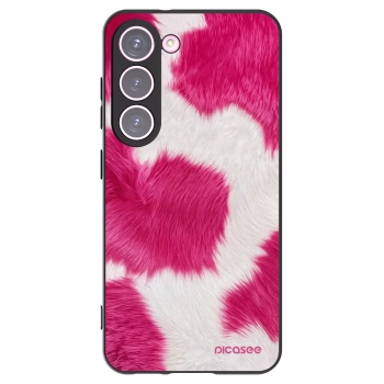 Picasee Μαύρη θήκη σιλικόνης για Samsung Galaxy S23 5G - Pink Moo