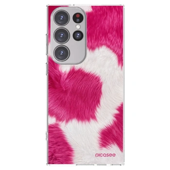 Picasee διαφανής θήκη σιλικόνης Samsung Galaxy S23 Ultra 5G - Pink Moo