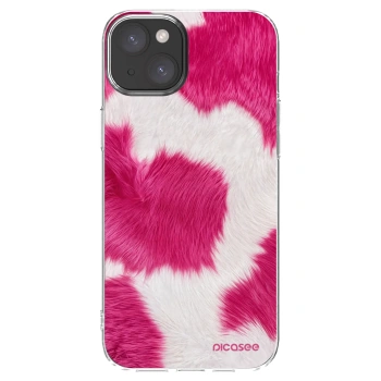 Picasee διαφανής θήκη σιλικόνης Apple iPhone 15 Plus - Pink Moo