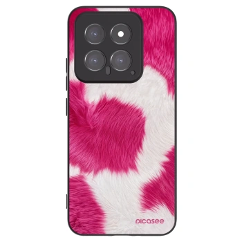 Picasee Μαύρη θήκη σιλικόνης για Xiaomi 14 - Pink Moo