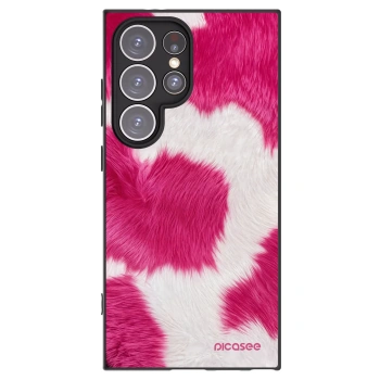 Picasee Μαύρη θήκη σιλικόνης για Samsung Galaxy S24 Ultra S928B 5G - Pink Moo