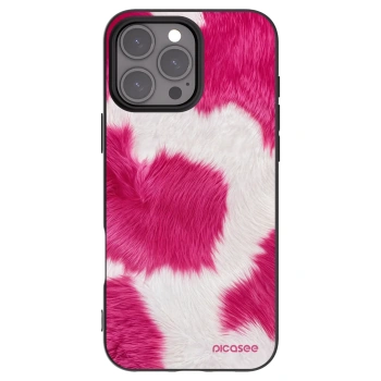 Picasee Μαύρη θήκη σιλικόνης για Apple iPhone 16 Pro Max - Pink Moo