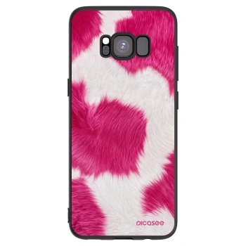 Picasee Μαύρη θήκη σιλικόνης για Samsung Galaxy S8 G950F - Pink Moo