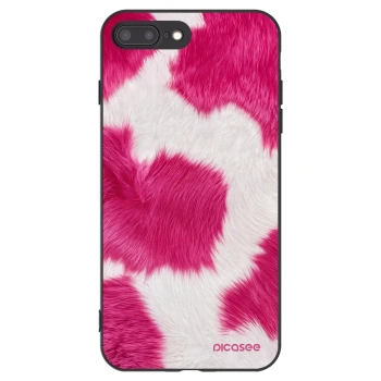Picasee Μαύρη θήκη σιλικόνης για Apple iPhone 8 Plus - Pink Moo