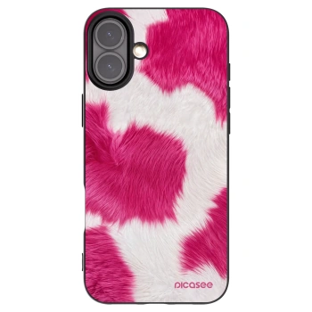 Picasee Μαύρη θήκη σιλικόνης για Apple iPhone 16 Plus - Pink Moo
