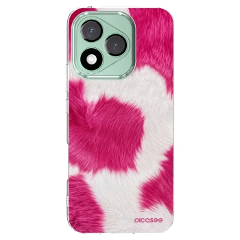 Picasee διαφανής θήκη σιλικόνης Honor 400 Lite 5G - Pink Moo