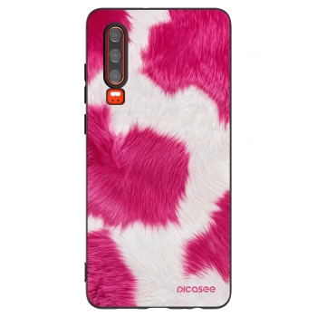 Picasee Μαύρη θήκη σιλικόνης για Huawei P30 - Pink Moo