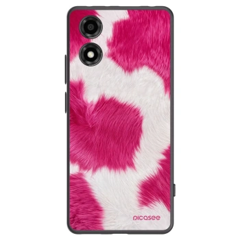 Picasee Μαύρη θήκη σιλικόνης για Motorola Moto E14 - Pink Moo