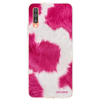 Picasee διαφανής θήκη σιλικόνης Samsung Galaxy A70 A705F - Pink Moo