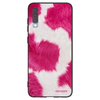 Picasee Μαύρη θήκη σιλικόνης για Samsung Galaxy A70 A705F - Pink Moo