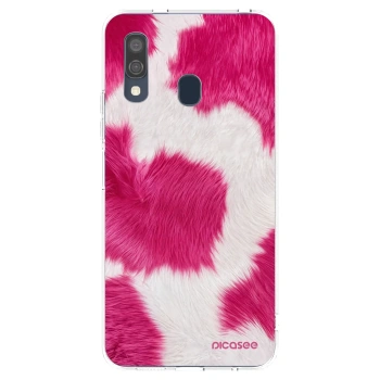 Picasee διαφανής θήκη σιλικόνης Samsung Galaxy A40 A405F - Pink Moo
