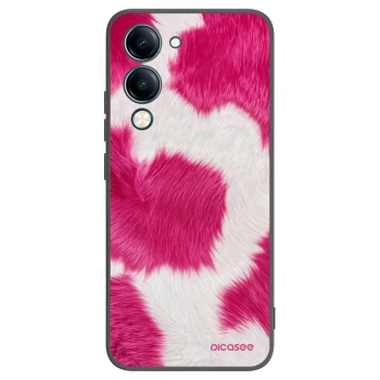 Picasee Μαύρη θήκη σιλικόνης για Vivo Y29s 5G - Pink Moo