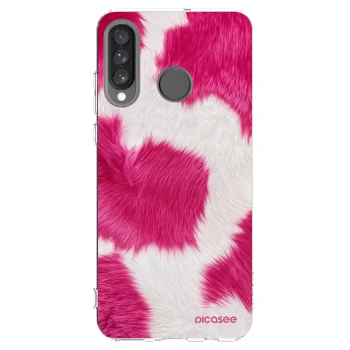 Picasee διαφανής θήκη σιλικόνης Huawei P30 Lite - Pink Moo