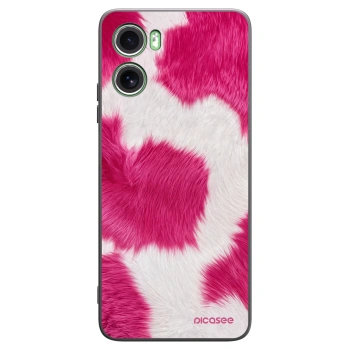 Picasee Μαύρη θήκη σιλικόνης για Motorola Moto G06 - Pink Moo