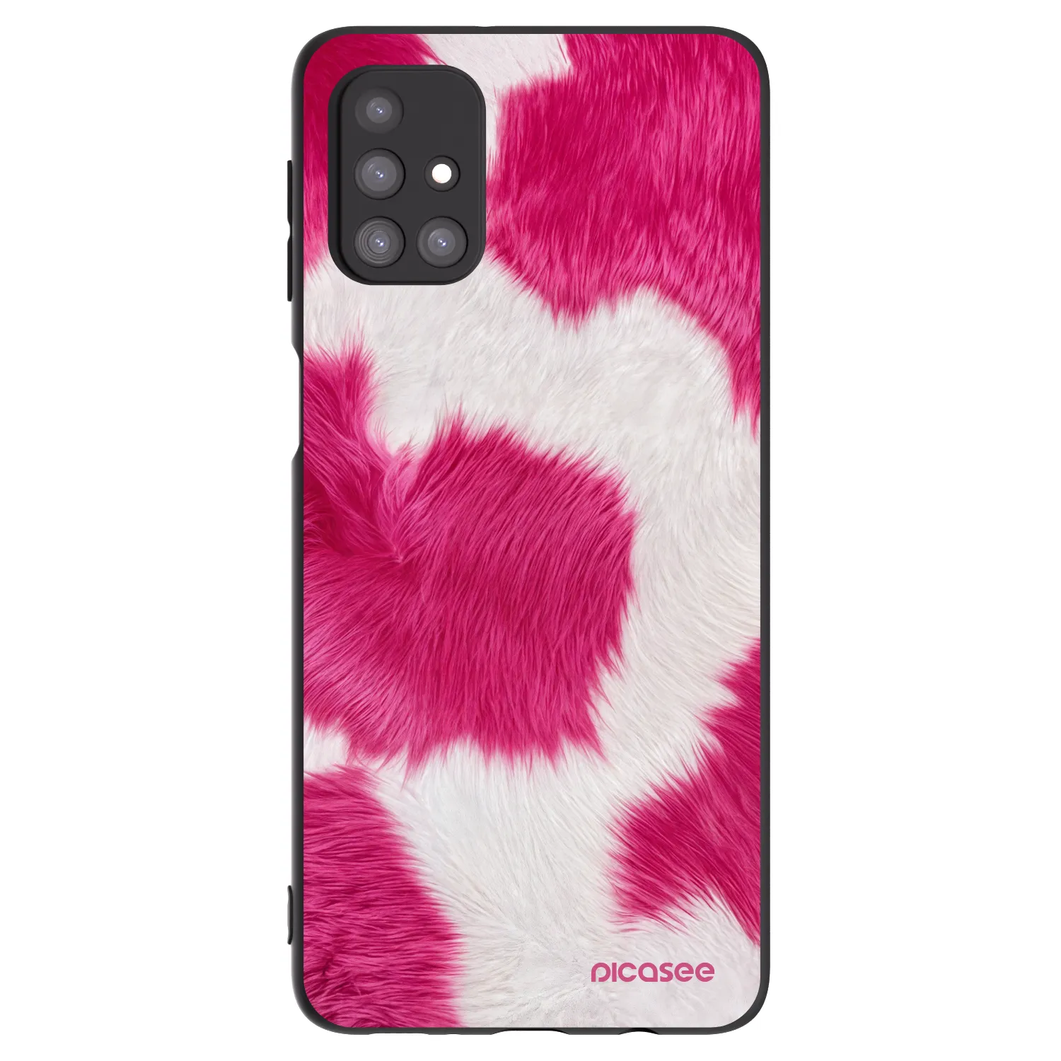 Picasee Μαύρη θήκη σιλικόνης για Samsung Galaxy M31s - Pink Moo