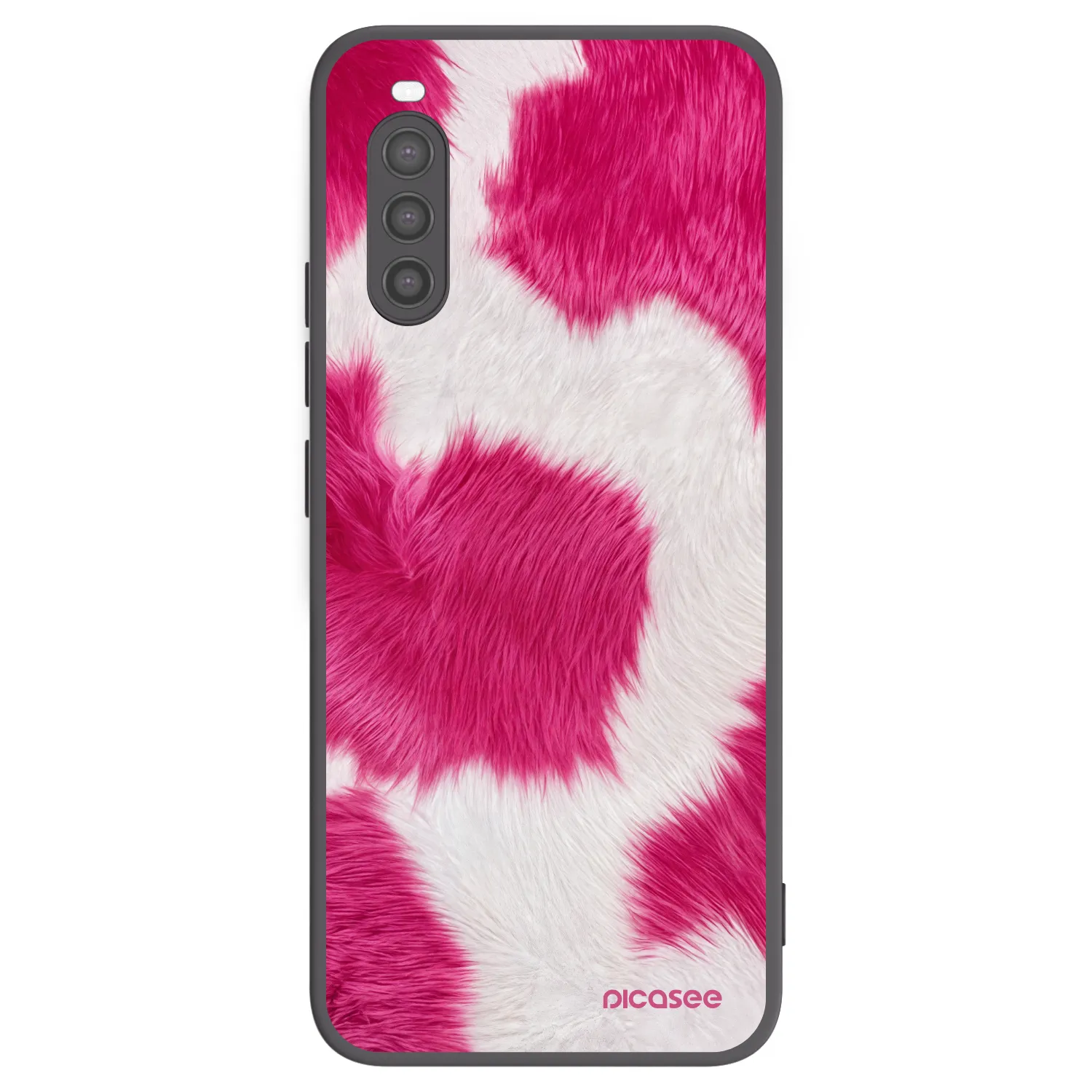 Picasee Μαύρη θήκη σιλικόνης για Sony Xperia 10 II - Pink Moo