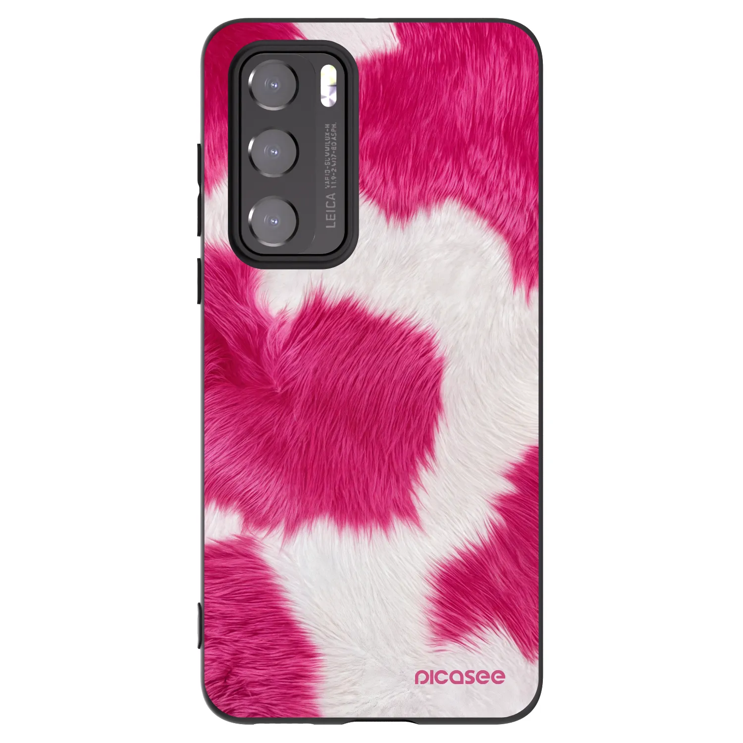 Picasee Μαύρη θήκη σιλικόνης για Huawei P40 - Pink Moo