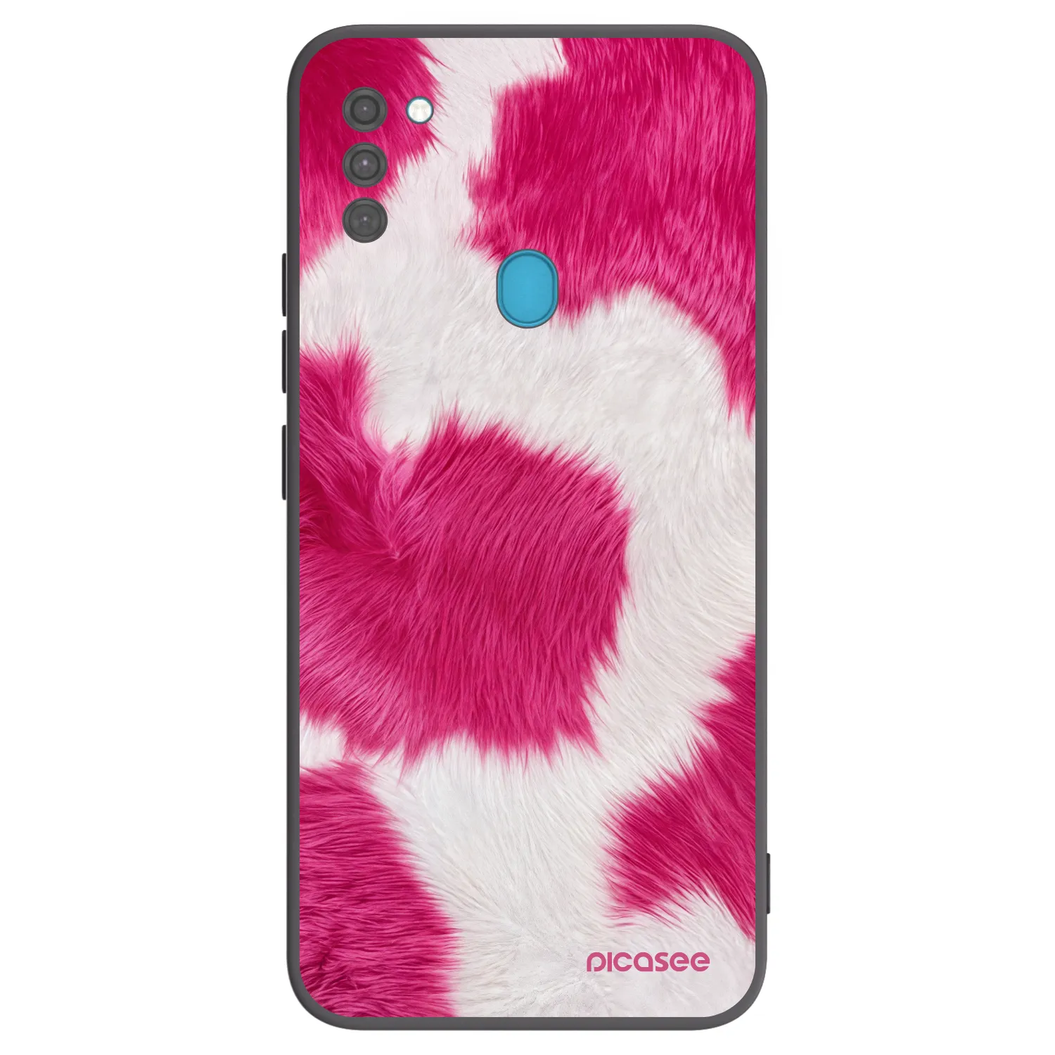 Picasee Μαύρη θήκη σιλικόνης για Samsung Galaxy M11 - Pink Moo