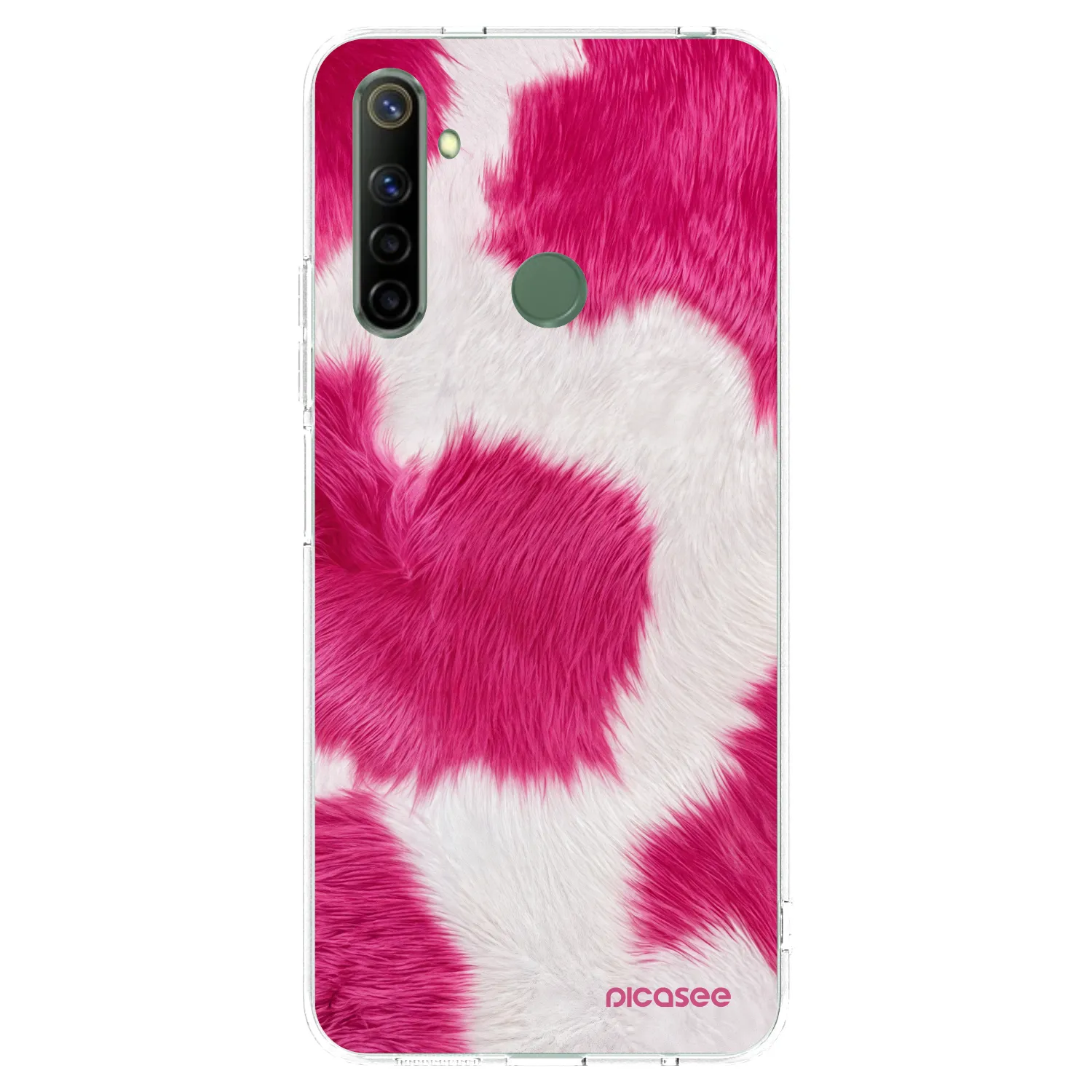 Picasee διαφανής θήκη σιλικόνης Realme 6i - Pink Moo