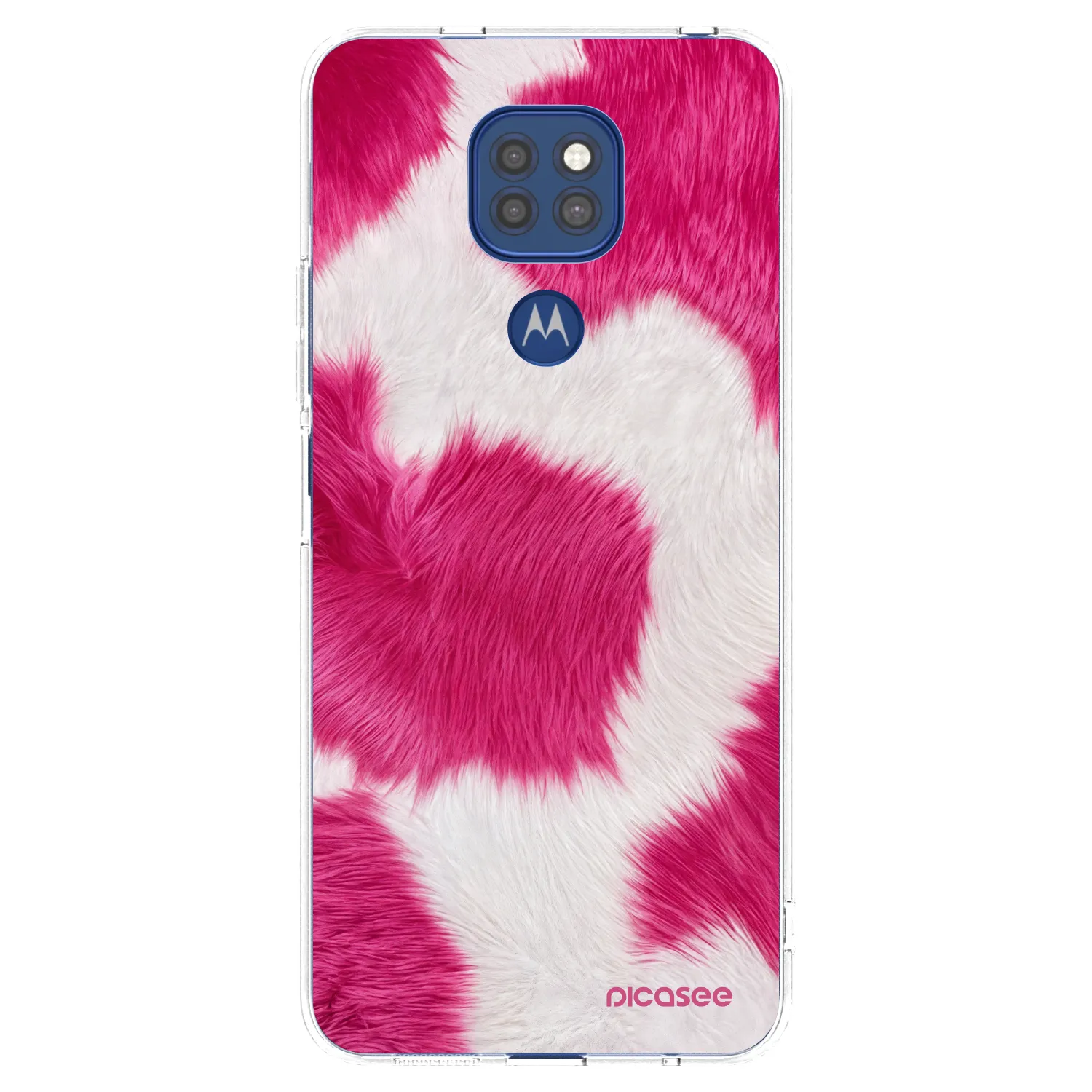 Picasee διαφανής θήκη σιλικόνης Motorola Moto G9 Play - Pink Moo