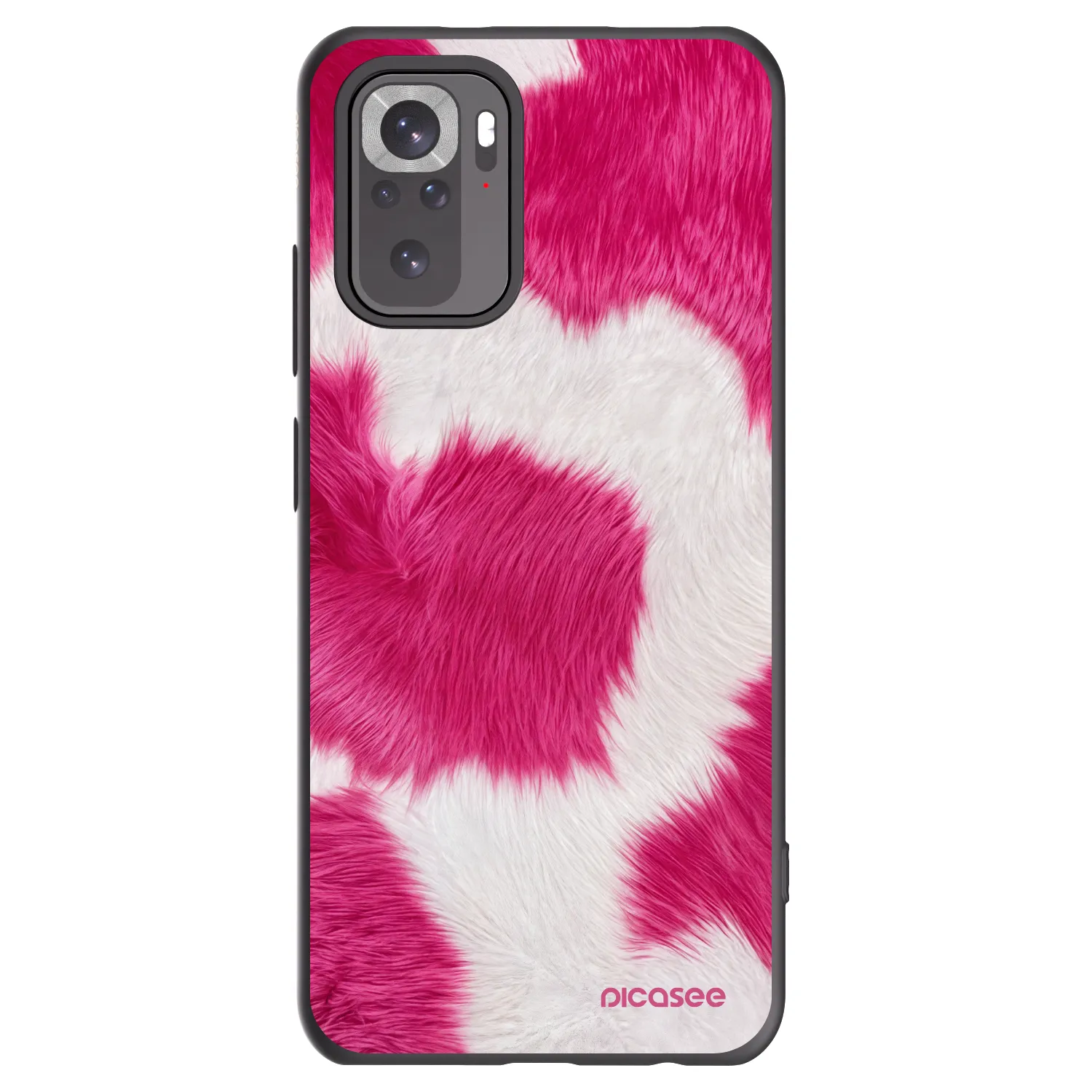 Picasee Μαύρη θήκη σιλικόνης για Xiaomi Redmi Note 10 - Pink Moo