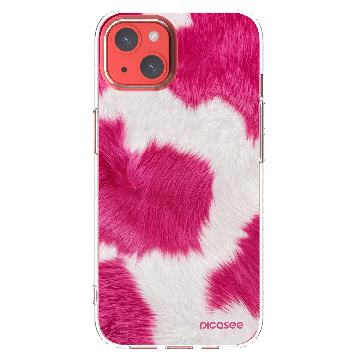 Picasee διαφανής θήκη σιλικόνης Apple iPhone 13 - Pink Moo