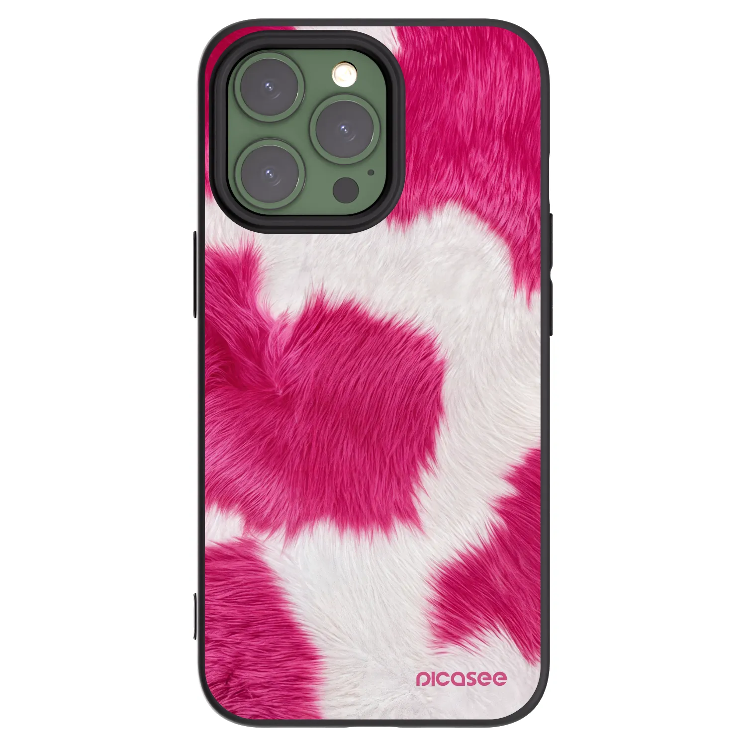 Picasee Μαύρη θήκη σιλικόνης για Apple iPhone 13 Pro - Pink Moo