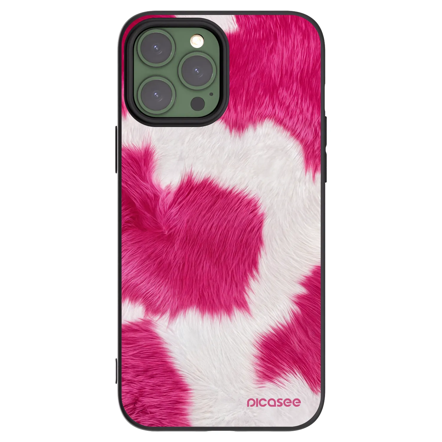 Picasee Μαύρη θήκη σιλικόνης για Apple iPhone 13 Pro Max - Pink Moo