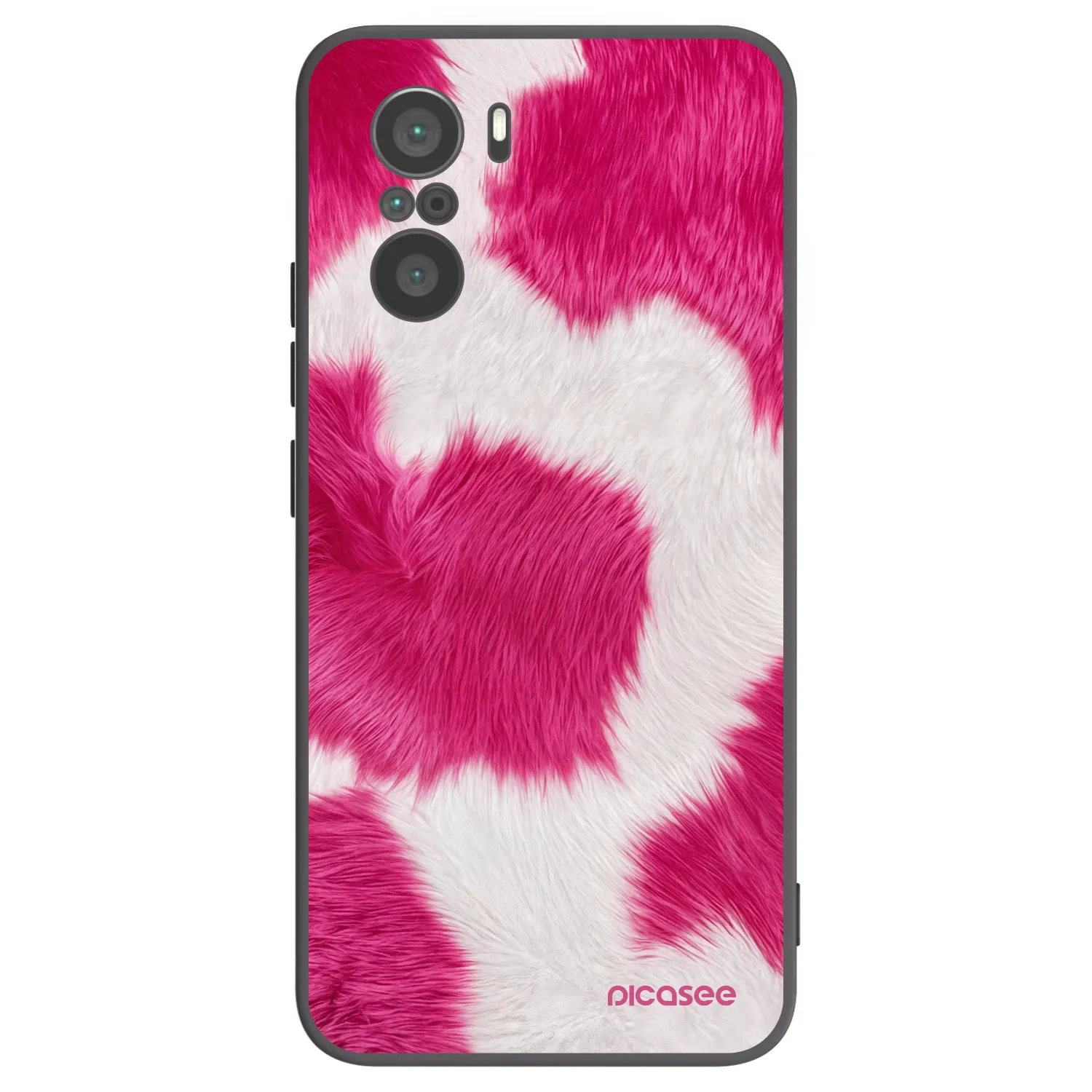 Picasee Μαύρη θήκη σιλικόνης για Xiaomi Poco F3 - Pink Moo