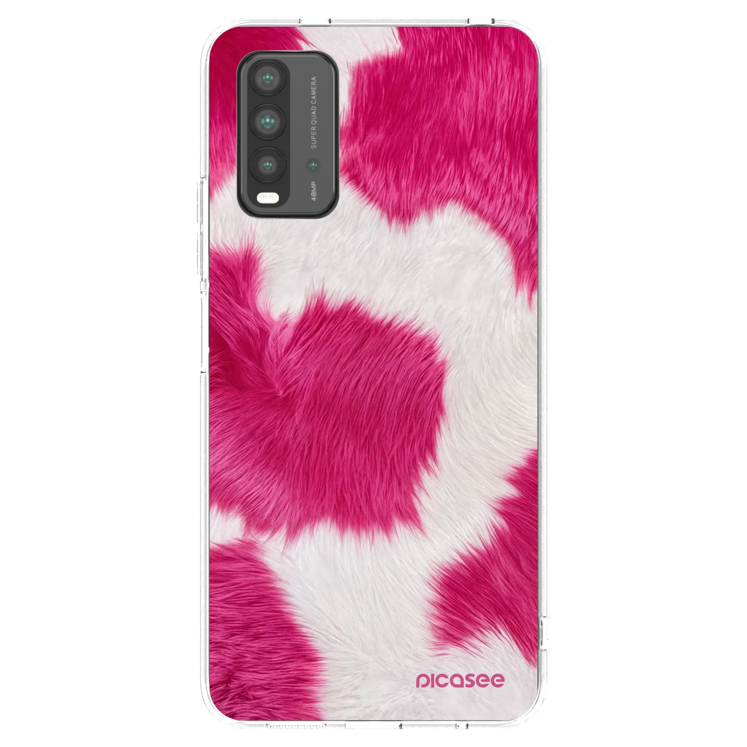 Picasee Μαύρη θήκη σιλικόνης για Xiaomi Redmi 9T - Pink Moo