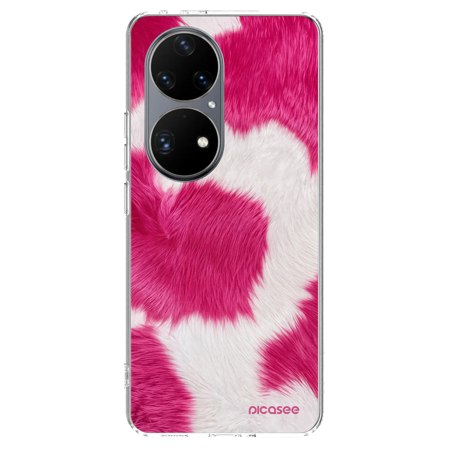 Picasee διαφανής θήκη σιλικόνης Huawei P50 - Pink Moo