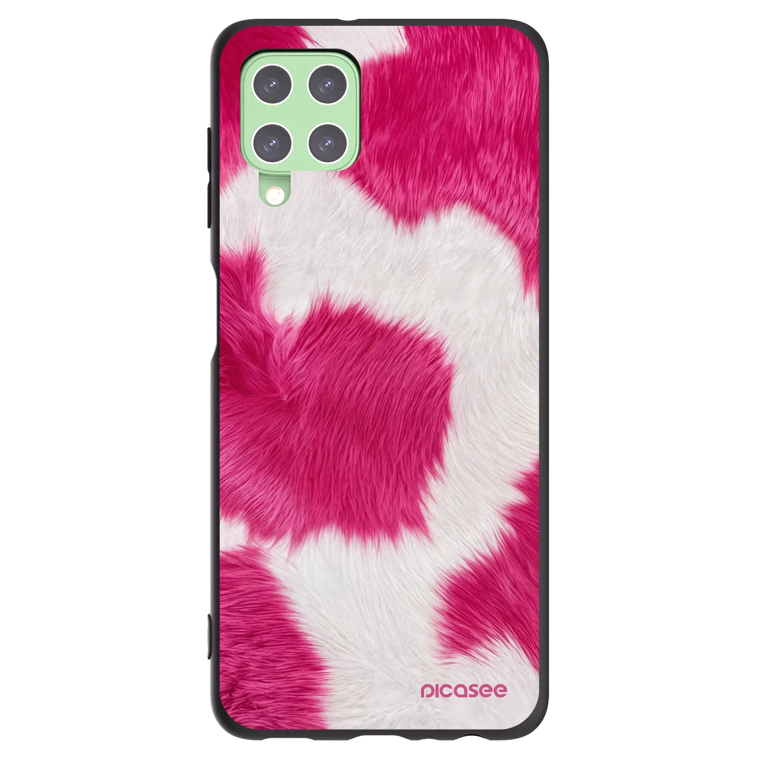 Picasee Μαύρη θήκη σιλικόνης για Samsung Galaxy A22 A225F 4G - Pink Moo