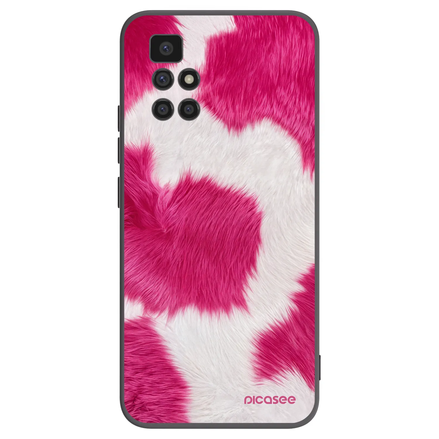 Picasee Μαύρη θήκη σιλικόνης για Xiaomi Redmi 10 - Pink Moo