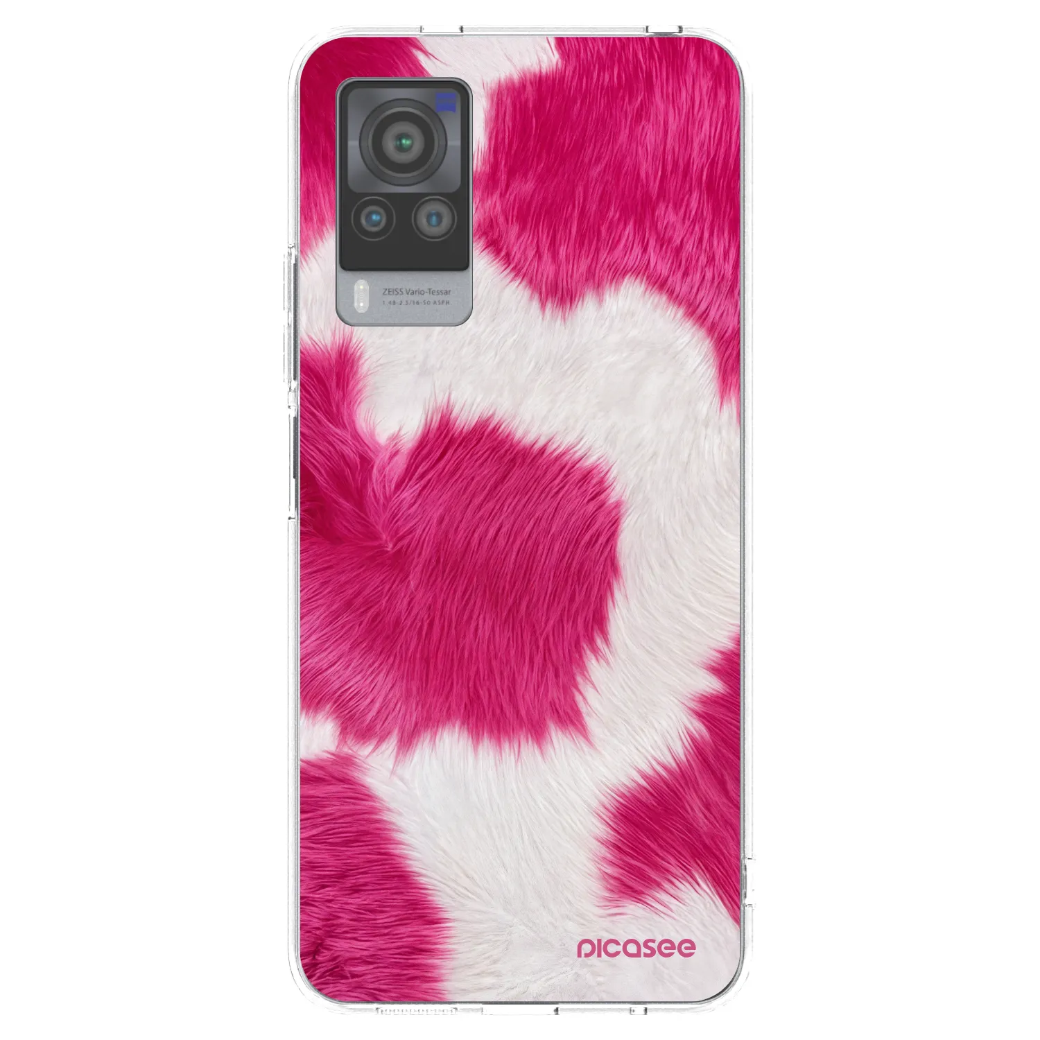 Picasee διαφανής θήκη σιλικόνης Vivo X60 Pro 5G - Pink Moo