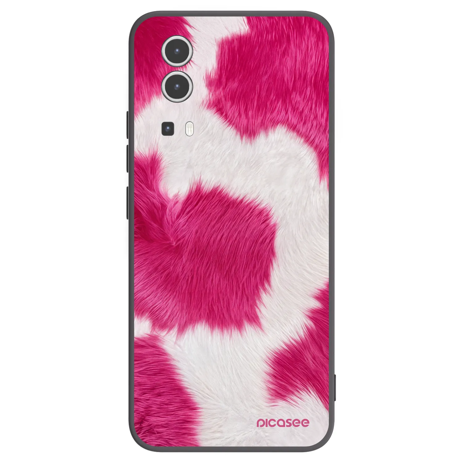 Picasee Μαύρη θήκη σιλικόνης για Vivo Y72 5G - Pink Moo