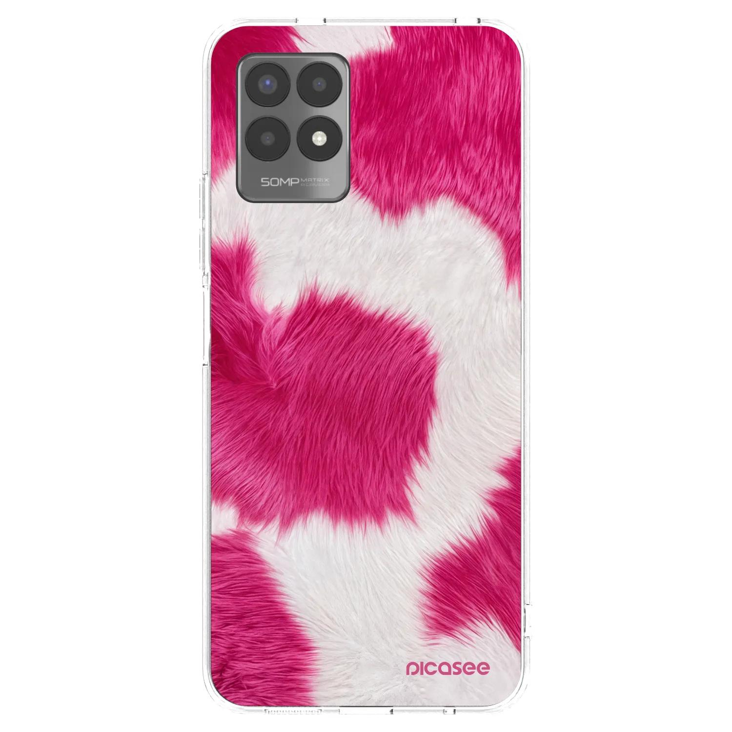 Picasee διαφανής θήκη σιλικόνης Realme 8i - Pink Moo