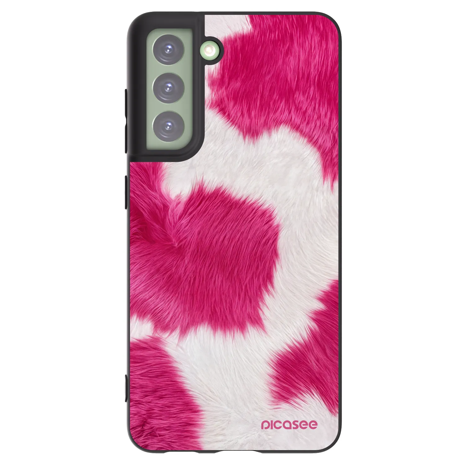 Picasee Μαύρη θήκη σιλικόνης για Samsung Galaxy S21 FE 5G - Pink Moo