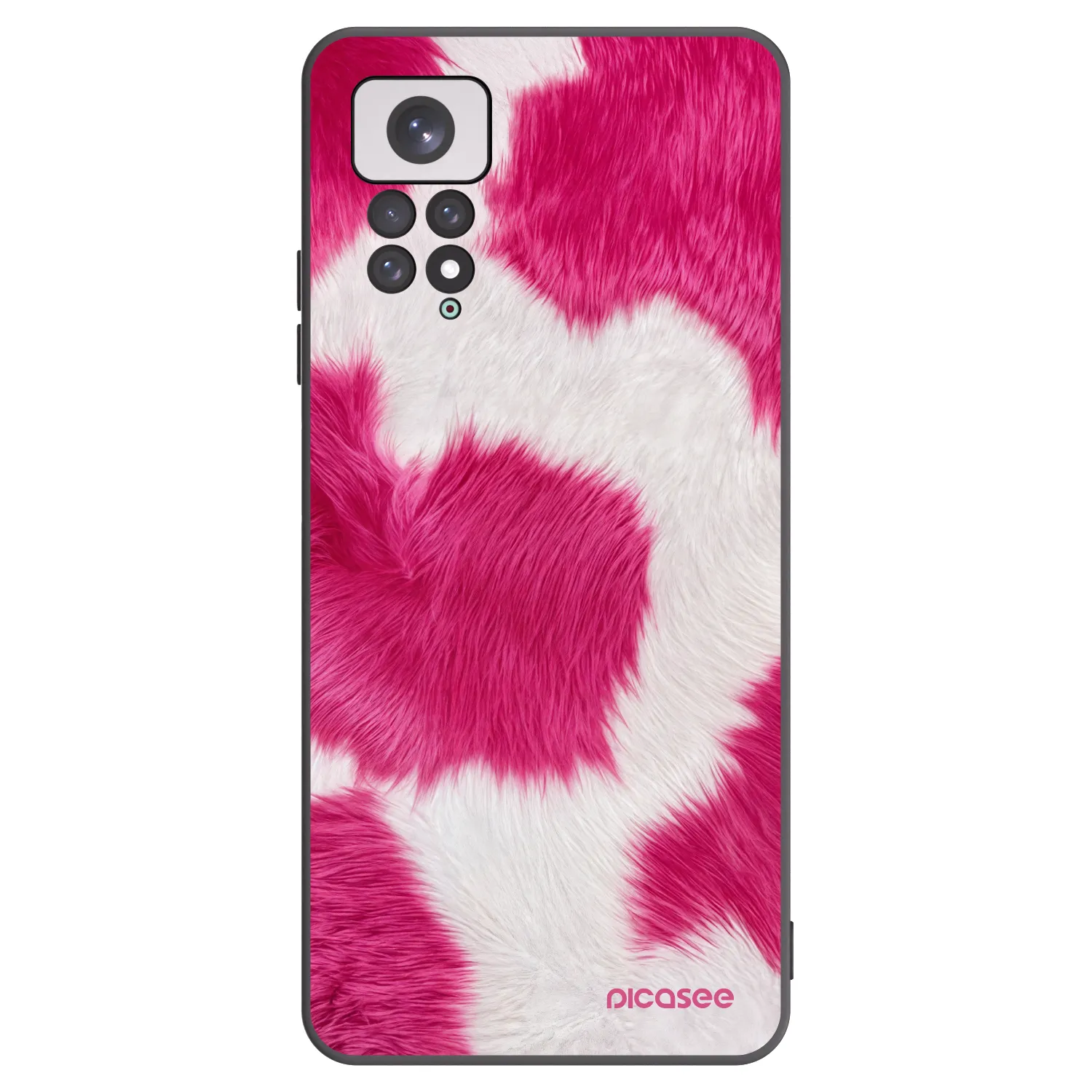Picasee Μαύρη θήκη σιλικόνης για Xiaomi Redmi Note 11 - Pink Moo
