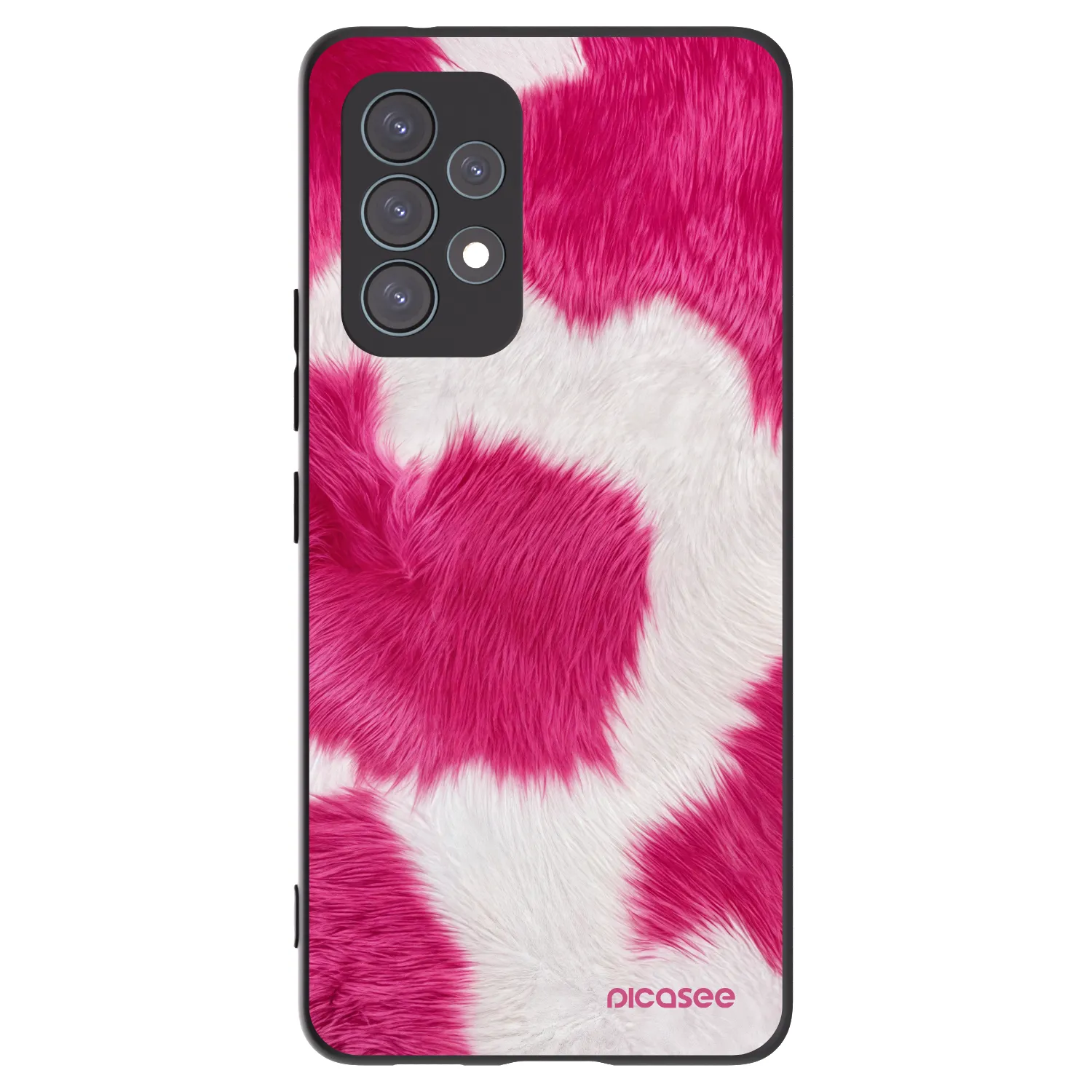 Picasee Μαύρη θήκη σιλικόνης για Samsung Galaxy A53 5G A536 - Pink Moo