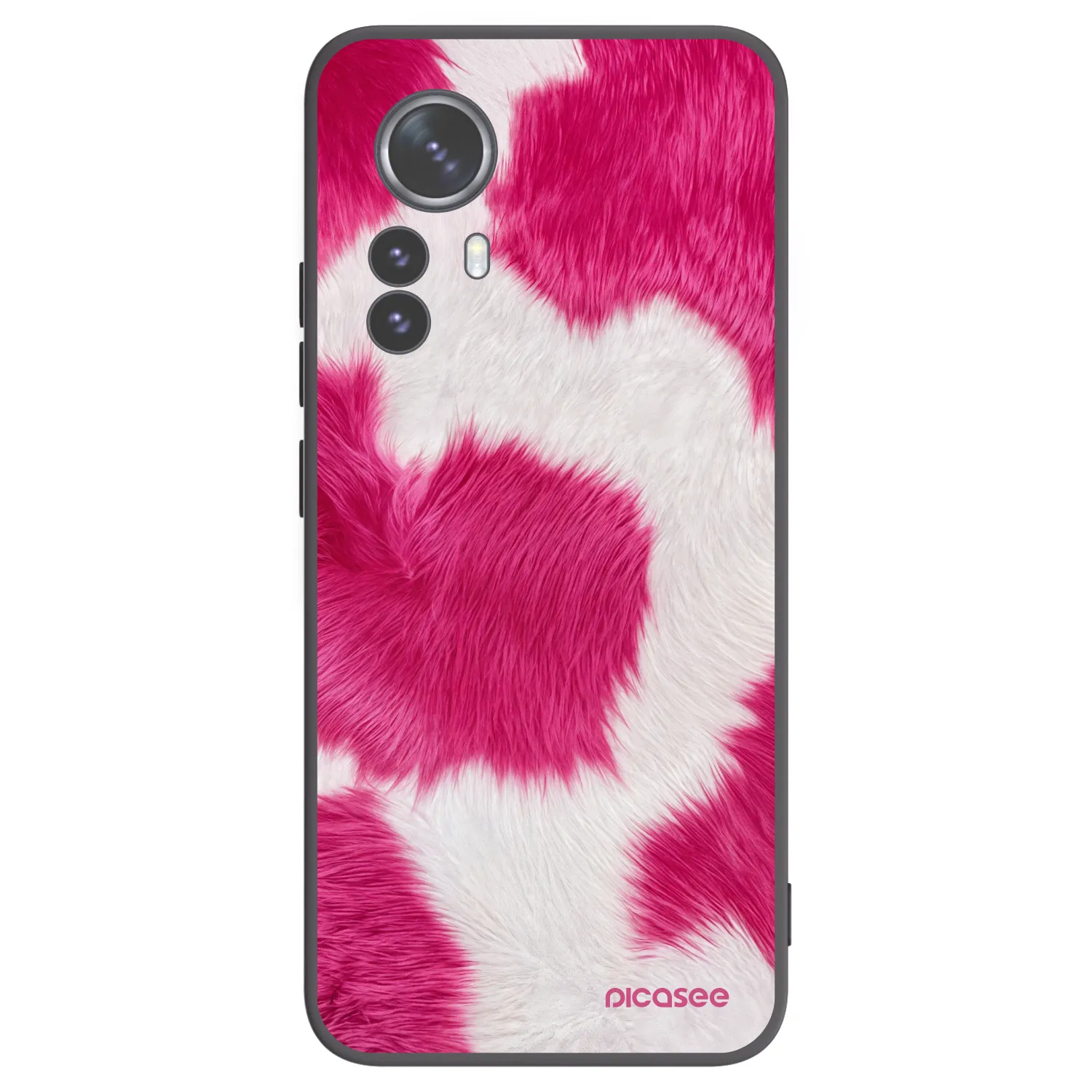 Picasee Μαύρη θήκη σιλικόνης για Xiaomi 12 Pro - Pink Moo