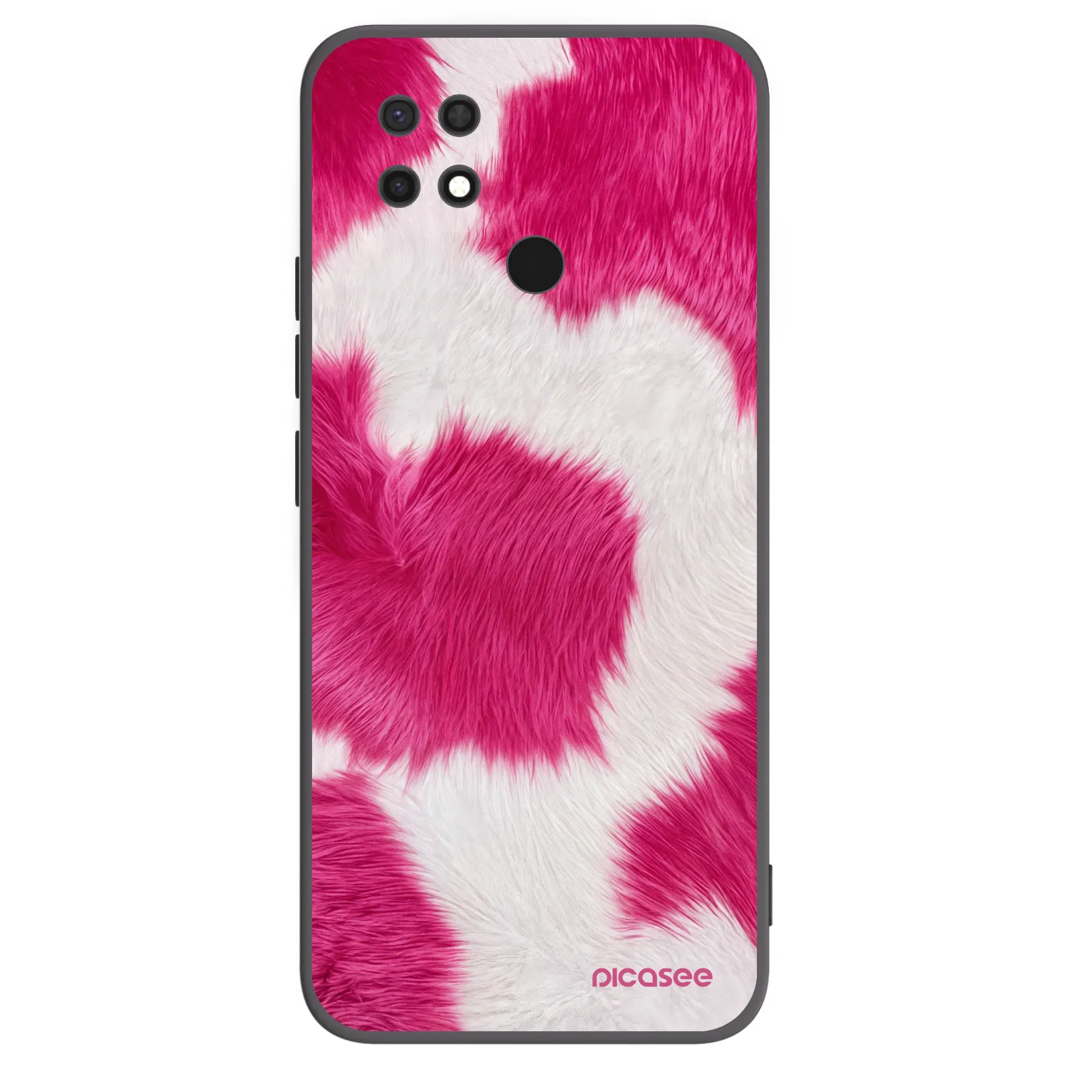 Picasee Μαύρη θήκη σιλικόνης για Xiaomi Redmi 10C - Pink Moo