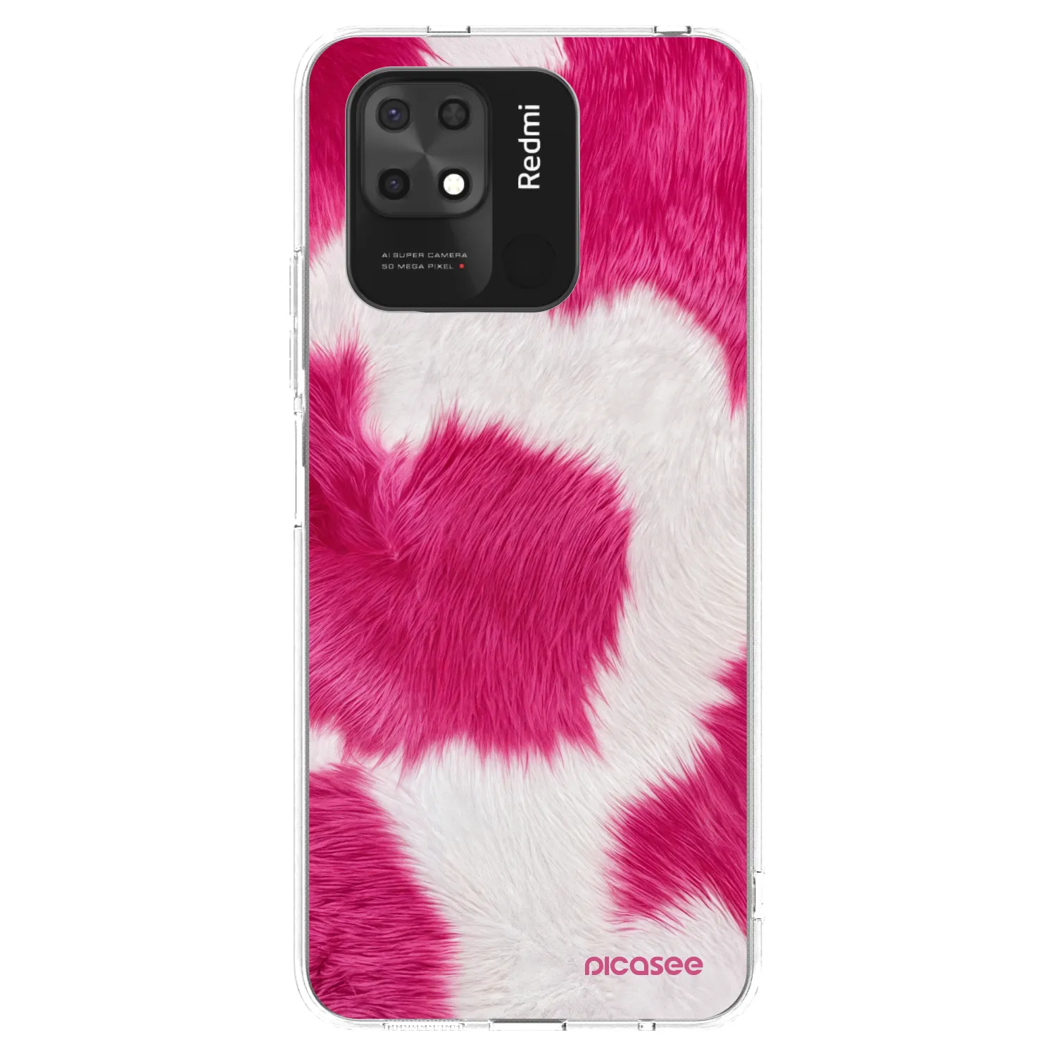 Picasee διαφανής θήκη σιλικόνης Xiaomi Redmi 10C - Pink Moo