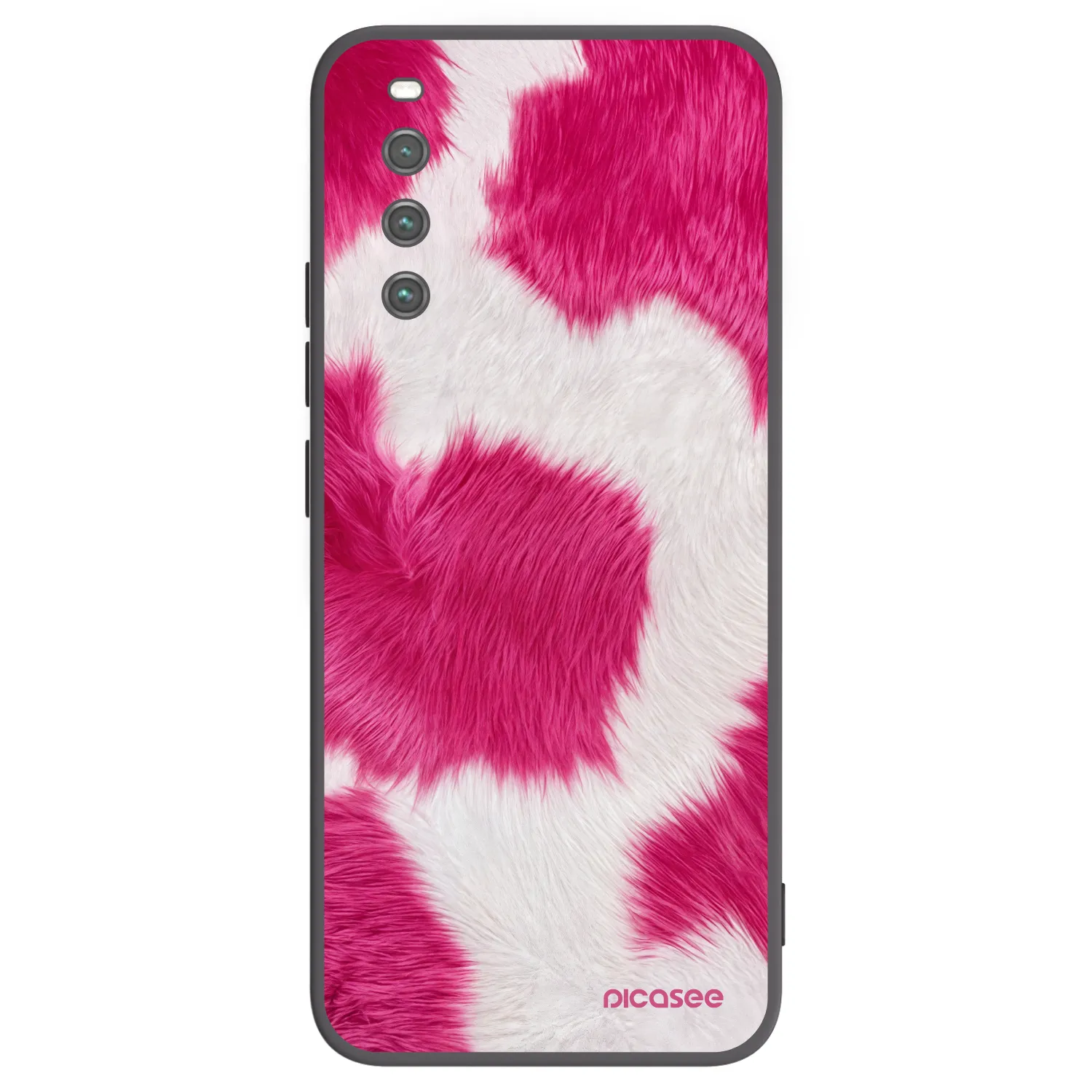 Picasee Μαύρη θήκη σιλικόνης για Sony Xperia 10 IV 5G - Pink Moo