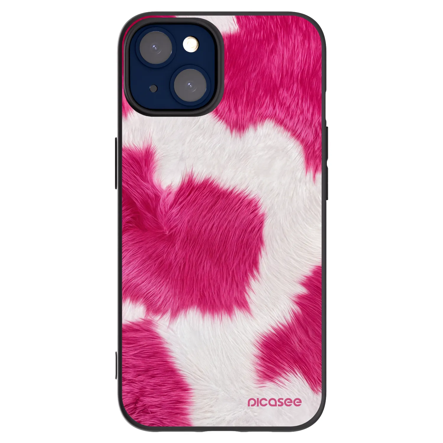 Picasee Μαύρη θήκη σιλικόνης για Apple iPhone 14 - Pink Moo
