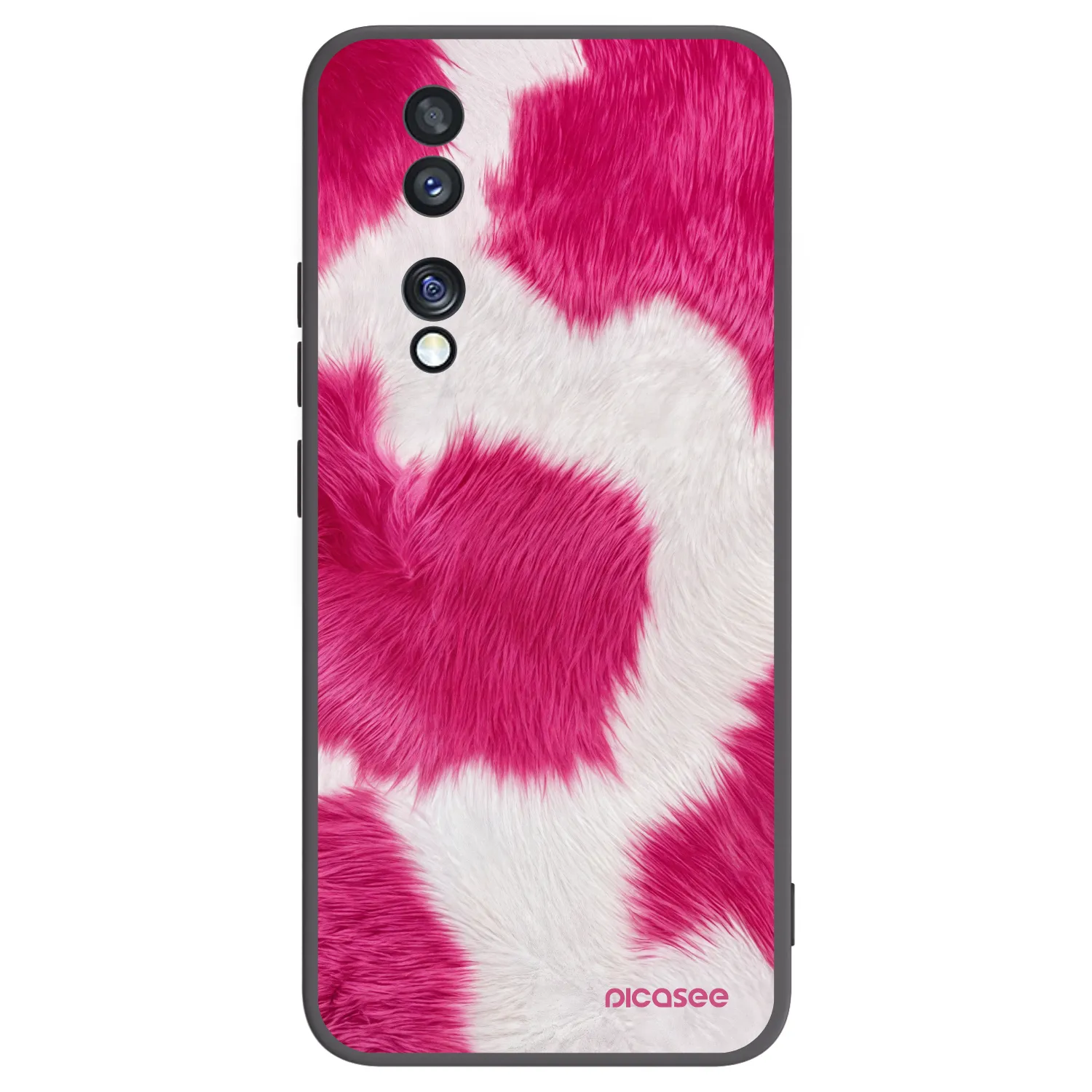 Picasee Μαύρη θήκη σιλικόνης για Honor 70 - Pink Moo