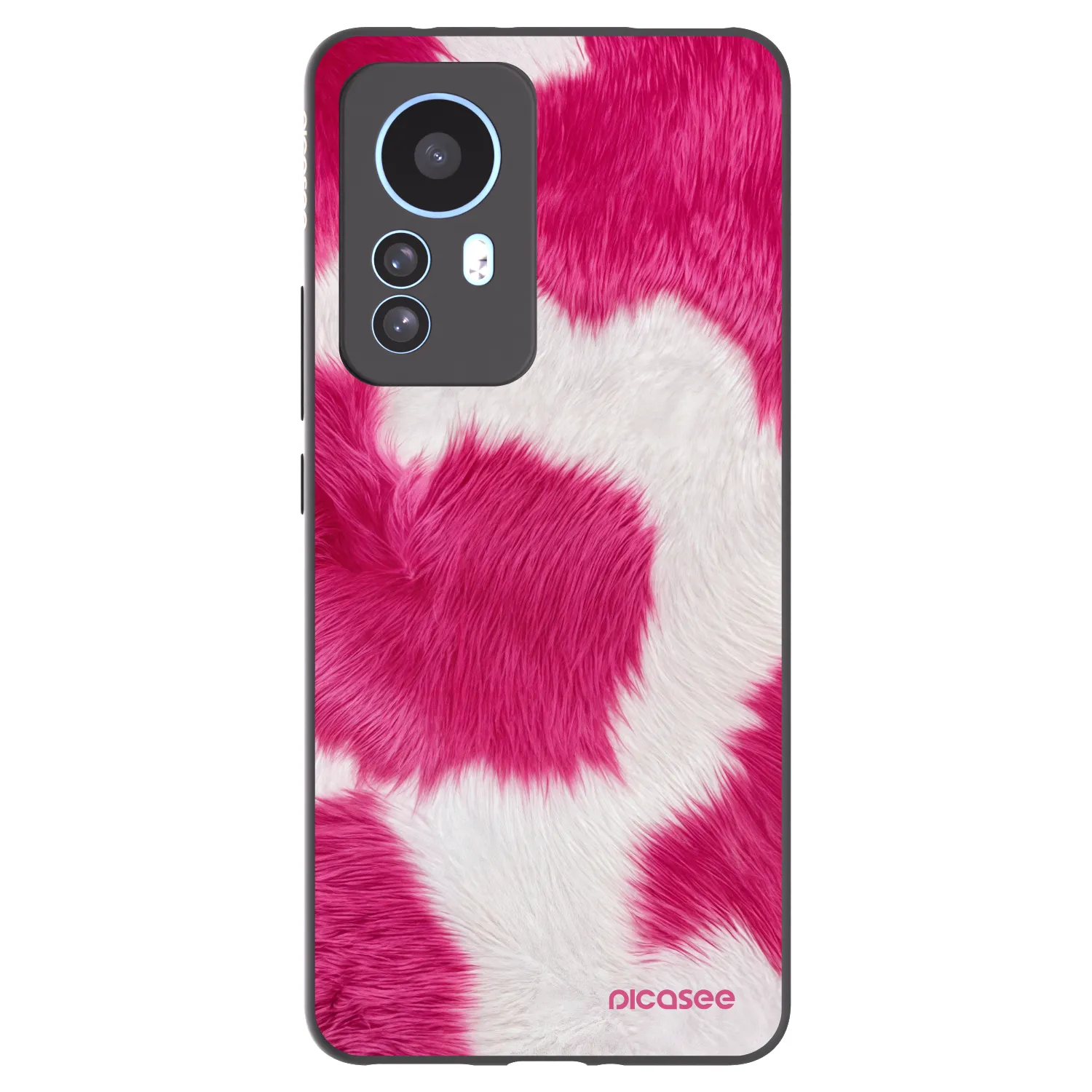 Picasee Μαύρη θήκη σιλικόνης για Xiaomi 12T - Pink Moo