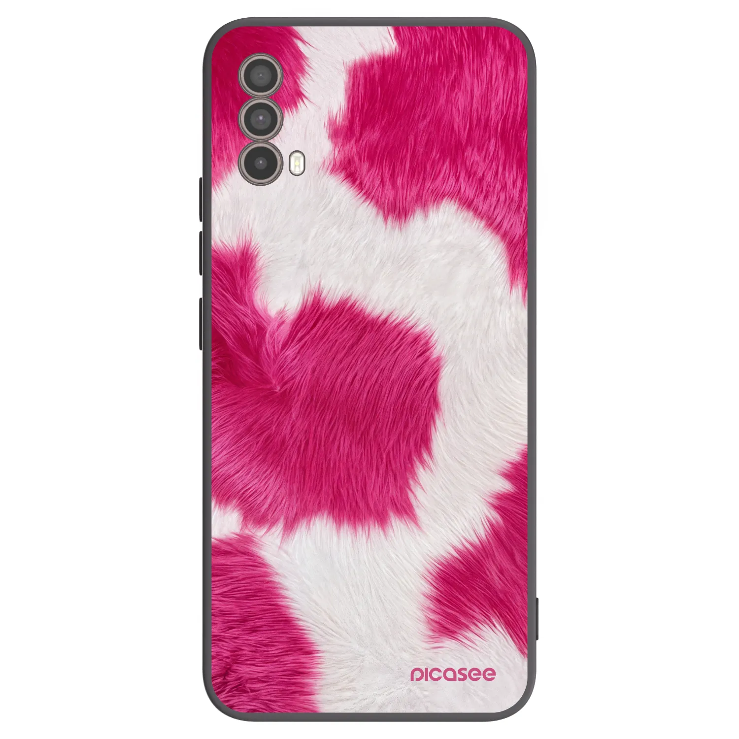 Picasee Μαύρη θήκη σιλικόνης για Motorola Moto E40 - Pink Moo